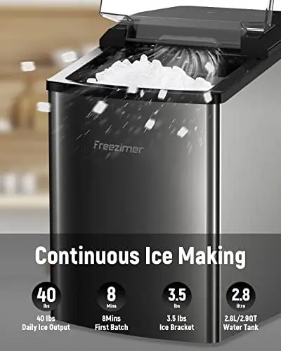 Nugget Ice Maker Countertop, Portable Ice Maker Machine with Self-Cleaning  Function,35lbs/24H,One-Click Operation,Pellet Ice Mak - AliExpress