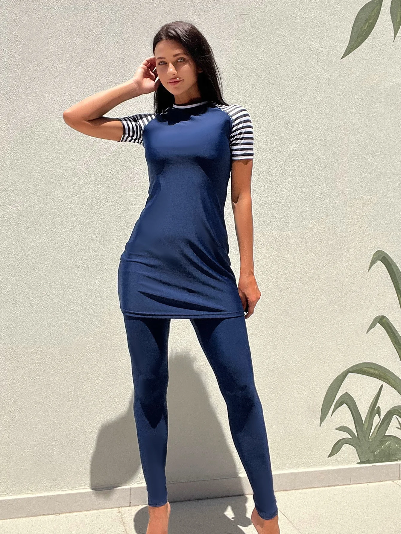 Arabic Bikini Muslim Bikini for Women Swimwear Set with Long Sleeve Top and Pants Swimsuits for Hijabis Buekini Musulmana