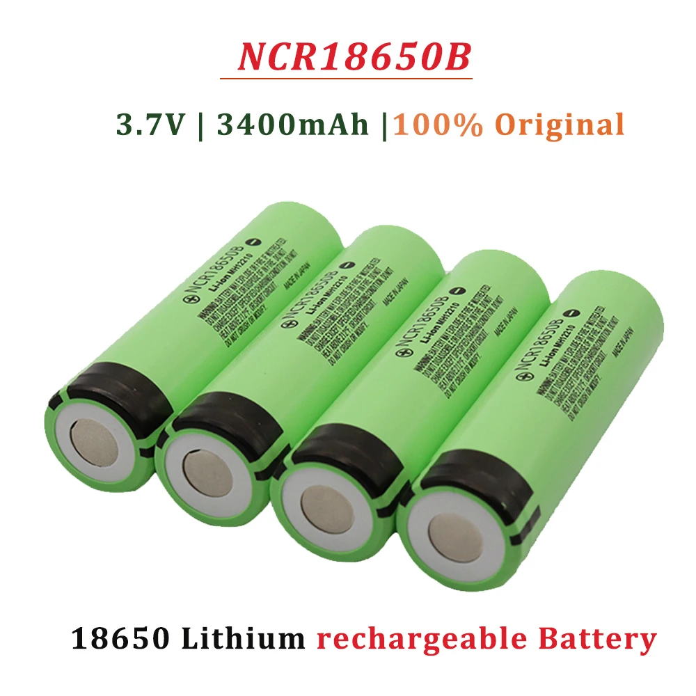 1-20 Pz Ncr18650B Capacità Effettiva Originale 18650 Batteria 3.7V 3400Mah Batterie Ricaricabili Al Litio 18650 Celle Li-Ion Bateria
