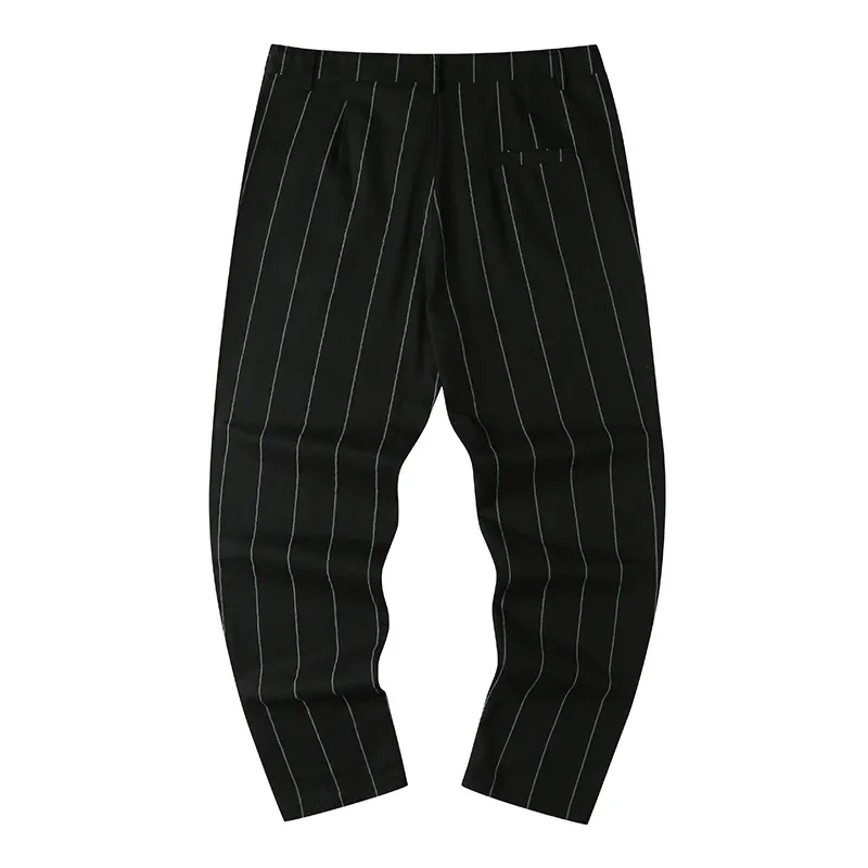 Description Picture 5 of item2023 Spring/Summer New Front Button Zipper Drawstring Stripe Casual Personalized Leggings