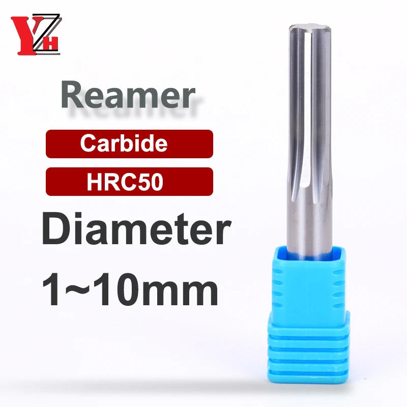 YZH Carbide Machine Reamer HRC50 Uncoated Straight Groove 4/6F