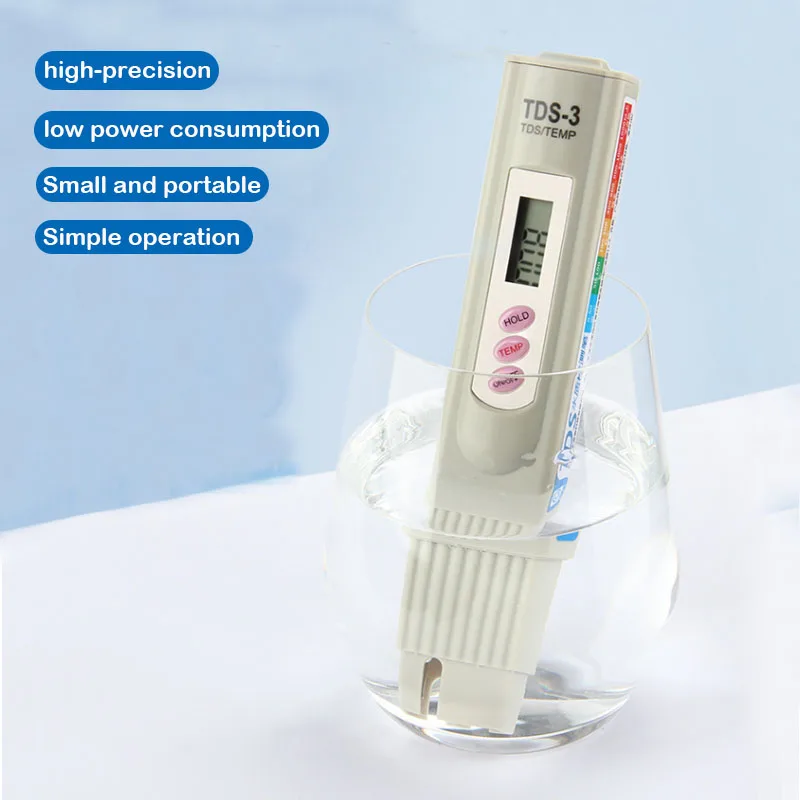 Portable Pen TDS Tester Digital Water Meter Filter Measuring temperature Water Quality Purity Drinking Aquariums 0-9999ppm