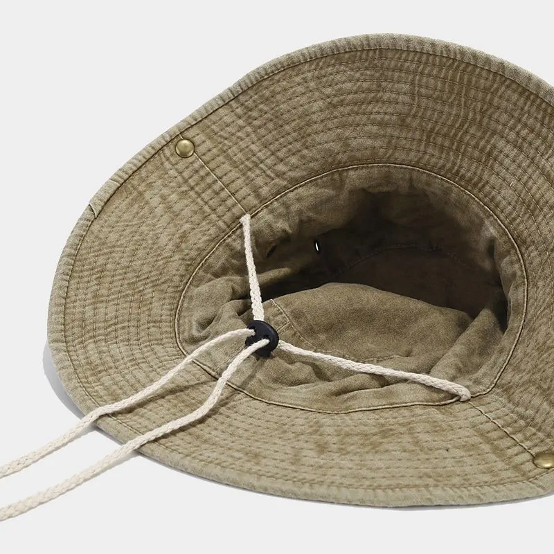 LDSLYJR Four Seasons Cotton Solid Bucket Hat Fisherman Hat Outdoor Travel Sun Cap for Men and Women 191 - Image 6