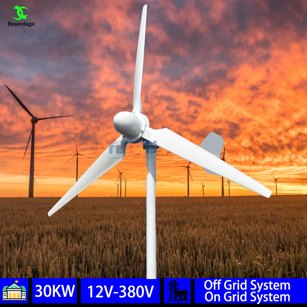 50000W 96V 110V 220V 230V 380V Horizontal Wind Turbine Generator