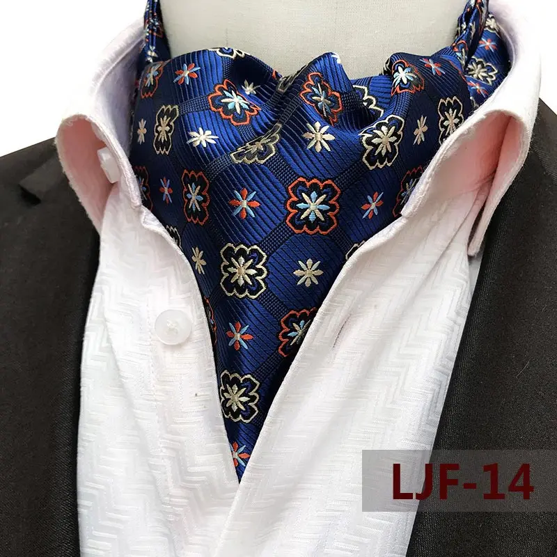 Herren Ascot Krawatte Paisley Blumen Krawatten für Männer Polyester Jacquard gewebte Krawatte für Hochzeit Business Party Zubehör – Detail 15