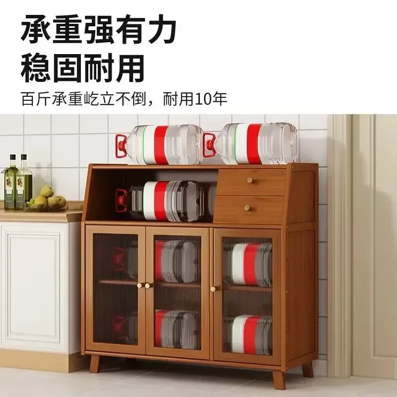 Wooden Buffet Cabinet Kitchen with 3 Storage Doors Wardrobe Chest Organizer Closet Sideboards Cabinet Furniture Living Room 2