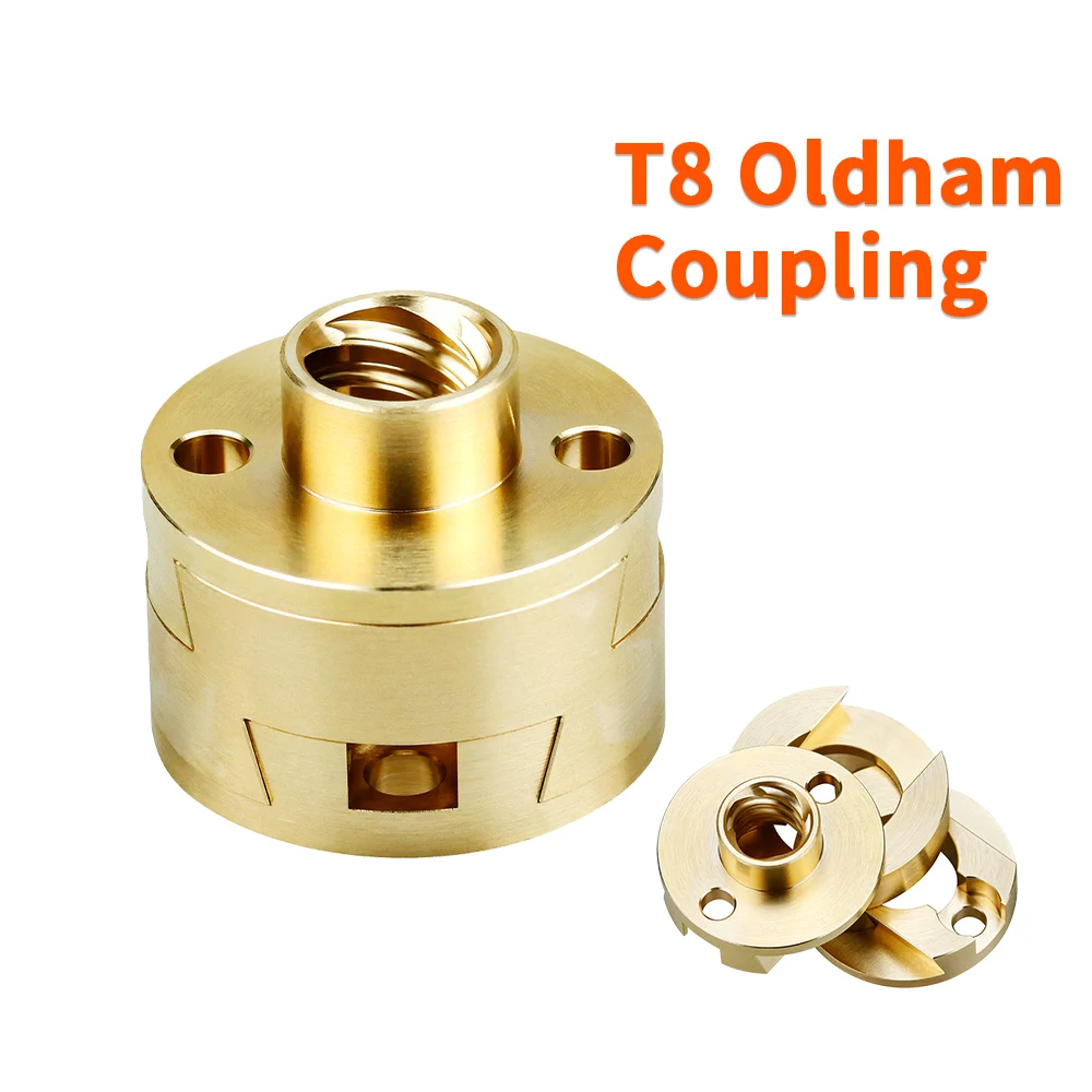 Creativity Oldham Coupling 16mm Compatible T8 Z-Axis Brass Screw Hot Bed Coupler For VzBoT 3D Printer Parts 1 3pcs brass oldham coupling for 3d printer z axis screw hot bed 3d printer upgrade parts