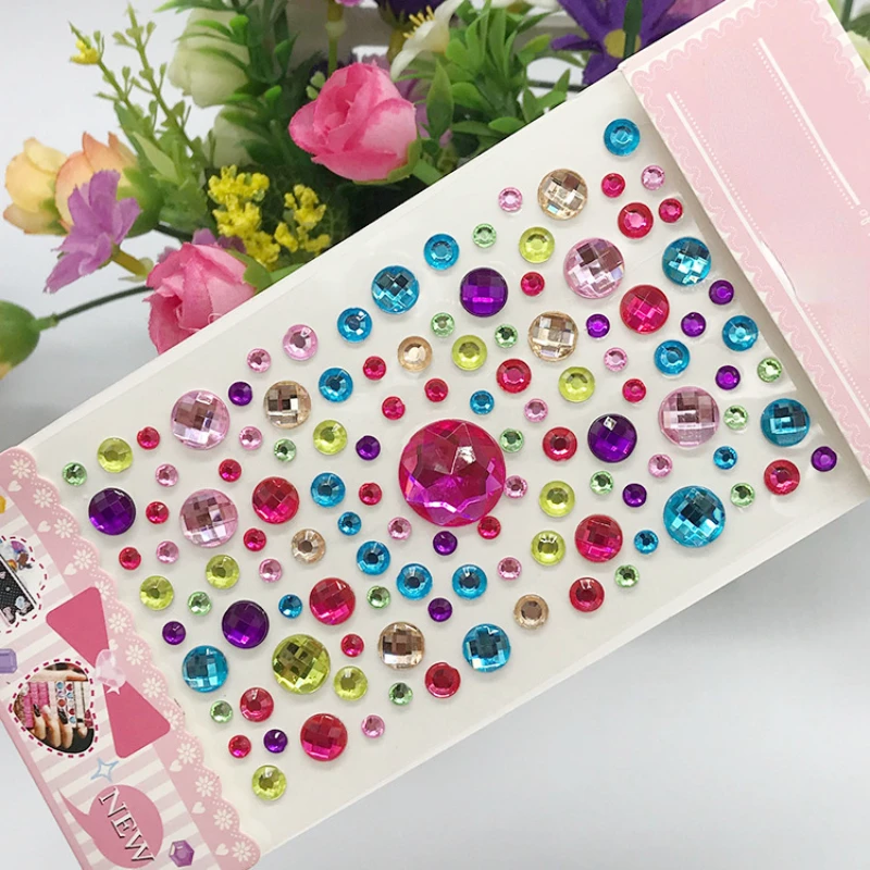 New Stickers On The Face Rhinestone Makeup Bright Face Art Sticker Children's Temporary Tattoo Rhinestone For Strasse Makeup 6