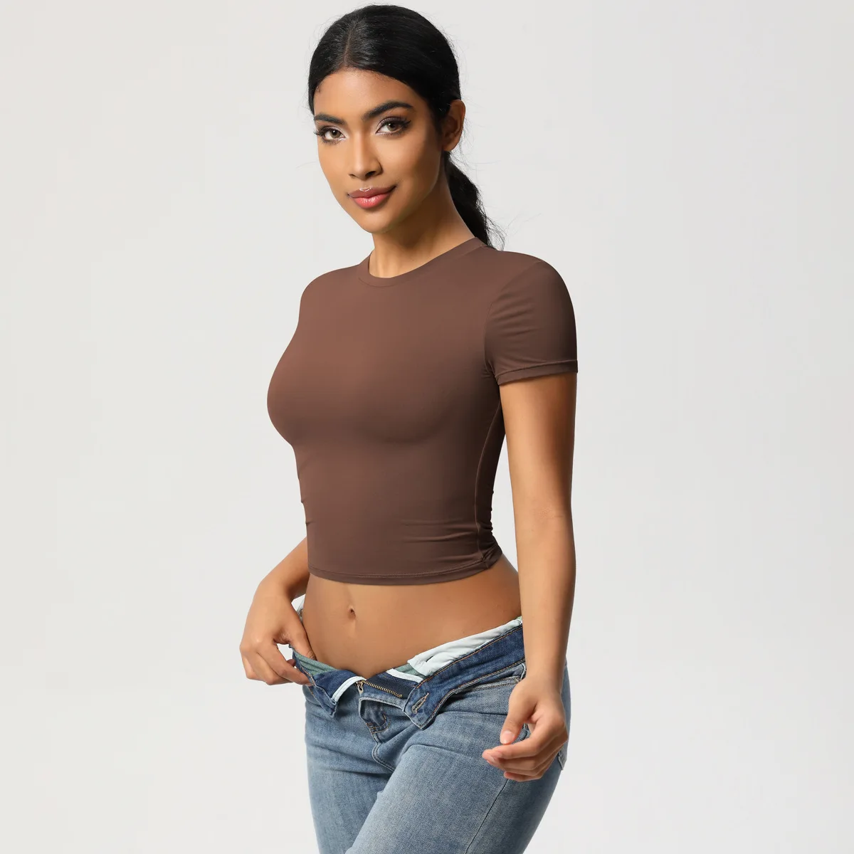 Description Picture 5 of itemYoga Compression Shirt Summer Women's Short Sleeve T-shirts Tees Sweatshirt Sportswear Woman Gym Sport Blouses Tops Yoga Clothes