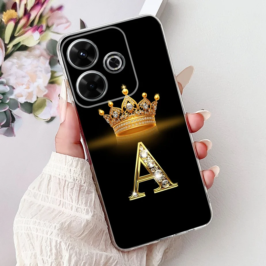 Stylish Clear Silicone TPU Phone Case with Letter Design