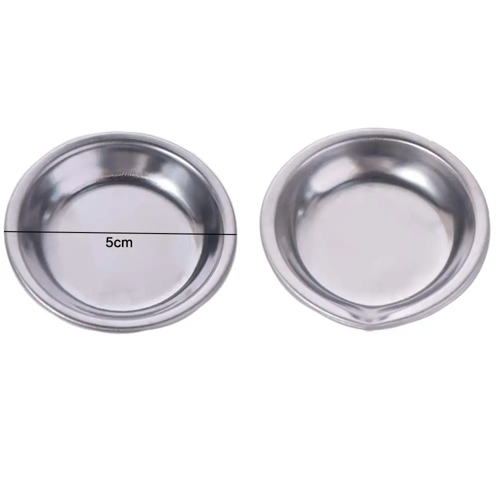 10pcs 스테인레스 스틸 페인팅 컬러 볼 재사용 가능한 드로잉 타블렛 페인트 컬러 믹싱 컵 미니 팔레트 플레이트 푸어 마우스 팔레트