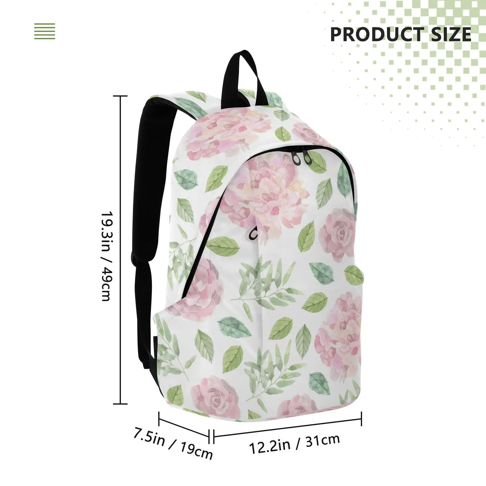New Female Fashion Lady High Capacity Flower printing College Backpack Trendy Women Laptop School Bags Cute Girl Travel Book Bag