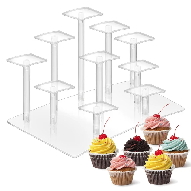 10-Szintű Lépés Akril Emelők Kijelző Állványgyűjtemények Játékok Babák Tároló Állvány Desszertek Kozmetikai Ékszer Szervező
