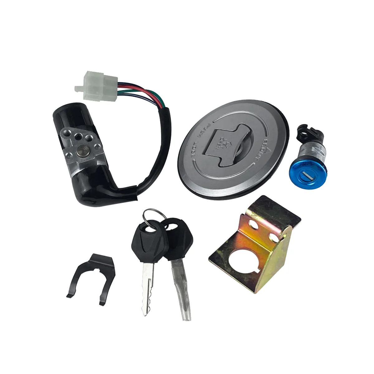 

Ignition Switch Lock Fuel Gas Cap Tank Cover Seat Lock with Keys Set for Honda Grom125M2 2014-2015