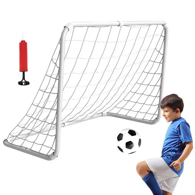 

Soccer Goal Set Metal Door Goal For Kids Detachable Design Outdoor Sports Toys For Holiday Christmas Birthday And Children's Day