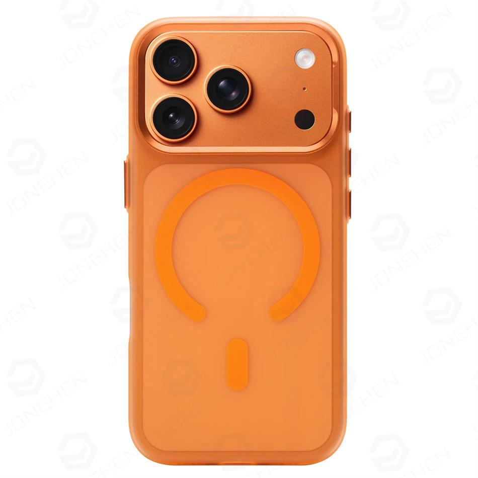 Sleek Matte Translucent Magnetic Case with Wireless Charging Compatibility