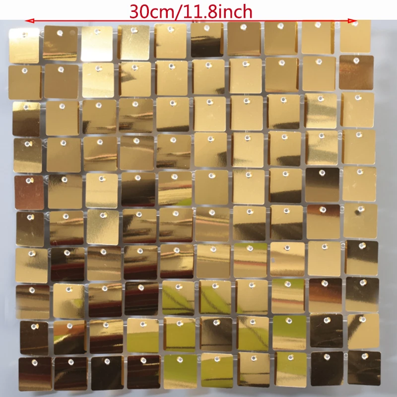 Birthday Backdrop 18 Pcs Decorative Glitter Panels Light Gold Shimmer Wall Backdrop Bling Photo Background Backdrop Birthday Party Decorations