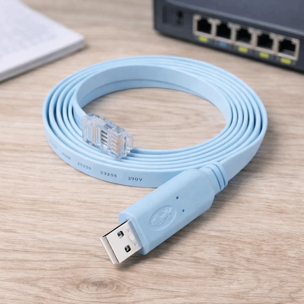 8P8C 커넥터 USB 콘솔 케이블 연장선 안정적인 연결 RS232 콘솔 케이블 라우터 구성 네트워크 디버그 라인