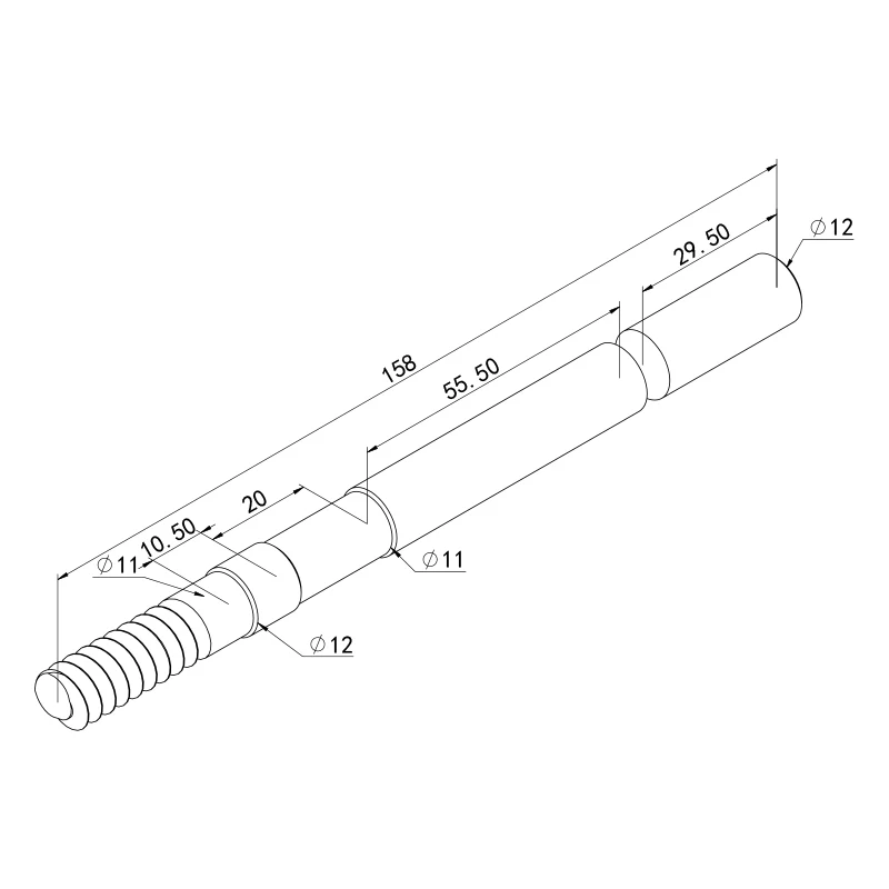 Worm Shaft For WMD20V-245 WMD25VL Milling Machine JYP250V JYP250VF JYP290VF JYP300VF Multifunctional Machine Tool