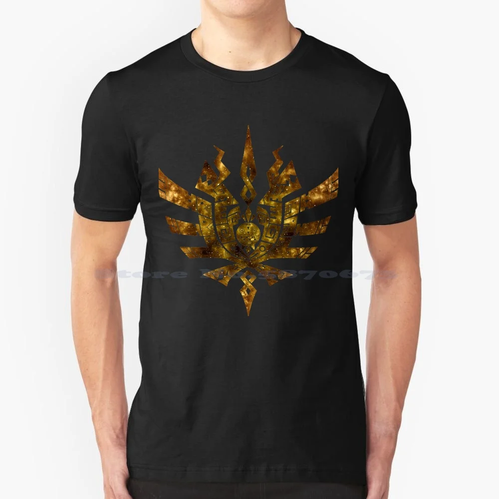 Monster Hunter 4 Ultimate-Logo ( Galaxy Design) T-Shirt 100% Cotone Tee Videogioco Mh4U Mh4 Ultimate Monster Hunter 4 Logo