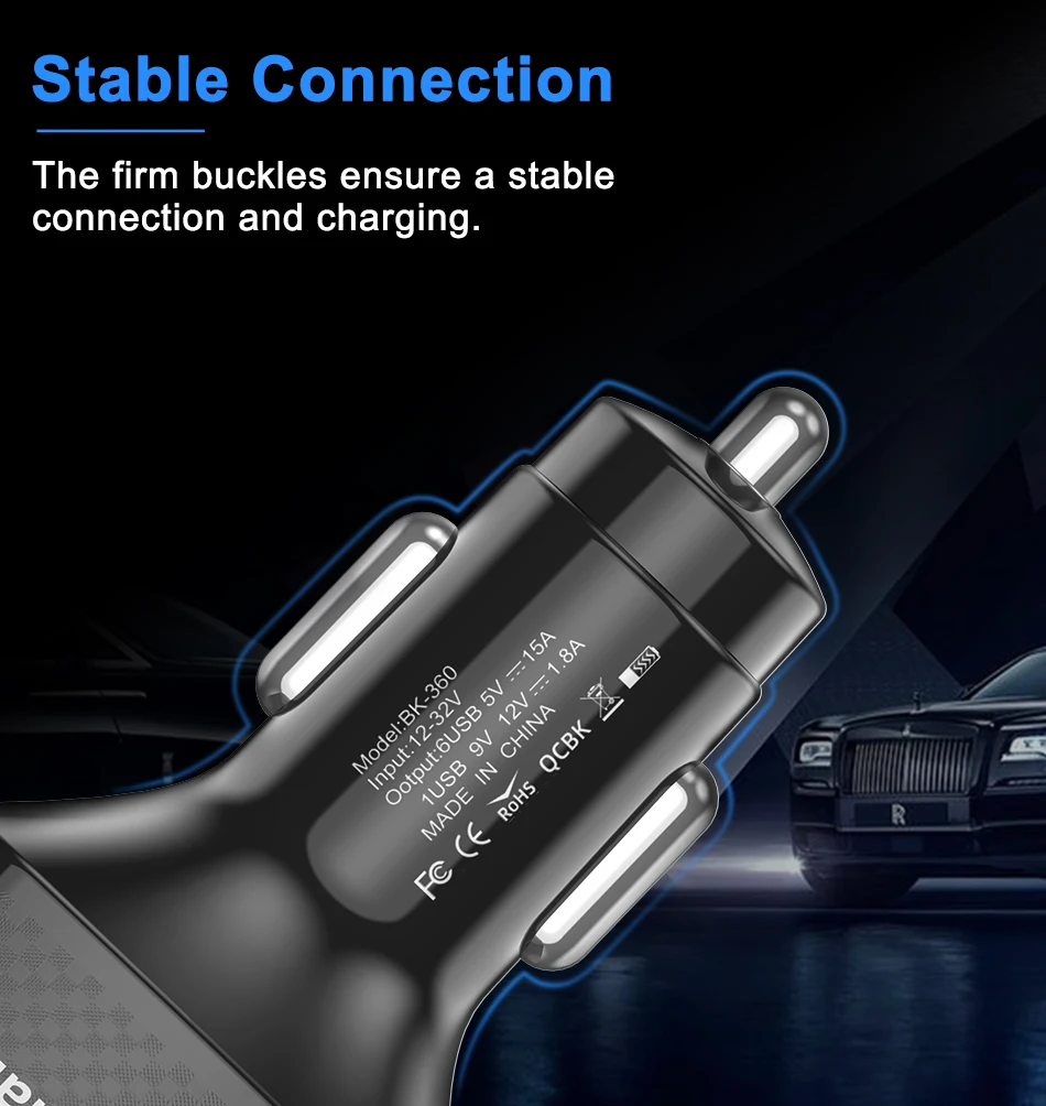 samsung car charger 25w 4 Ports 48W USB Quick Car Charger 7A Mini Fast Charging For iPhone 11 Xiaomi Huawei Samsung Mobile Phone Charger Adapter in Car car cell phone charger