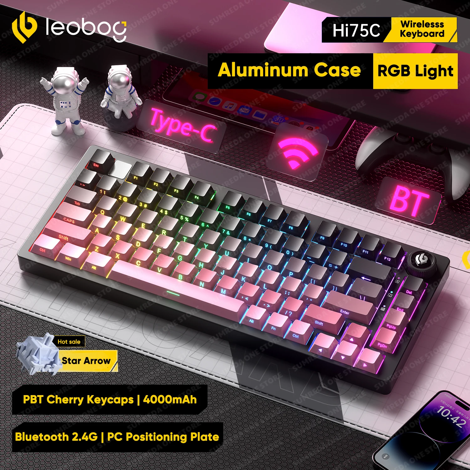 Hi75C PRO RGBキーボード 本体 Amazon.com: LEOBOG HI75C Pro Gaming