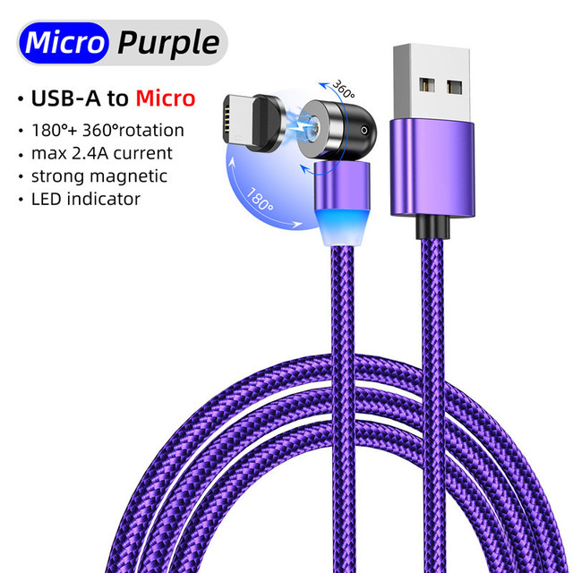 In1 Magnetic Luminous Lighting Charging Cable Mobile Phone Cable USB Type C Cable For Xiaomi Samsung LED Micro USB C Wires