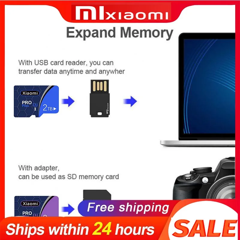 Xiaomi SD Card Memory Card TF/SD Card Class10 TF A1 V30 High Speed Flash TF Cards 2TB for Mobile Phone