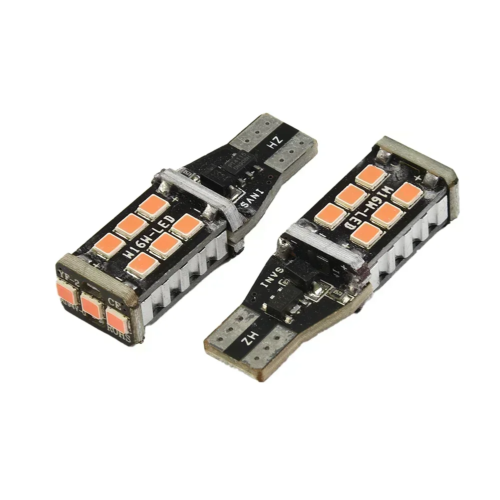 2pcs Red LED Center High Mount Stop 3RD Brake Light Bulb Canbus Error Free T15 921 912 904 916 917 920 922 W16W Brake Lamp Bulb