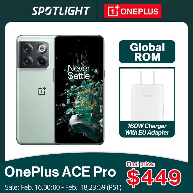  In Stock Global Rom Oneplus Ace Pro 5g 10t 10 T Smartphone 150w Supervooc Charge 6.7 120hz Amoled Display 50mp Camera Nfc 