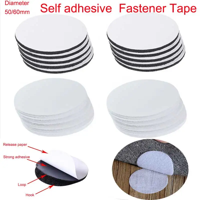 

5-30Pairs Self Adhesive Hook and Loop Fastener Dots Sticky Nylon Hook Loop Interlocking Adhesive Tape Sofa Carpet Anti Slip Mat