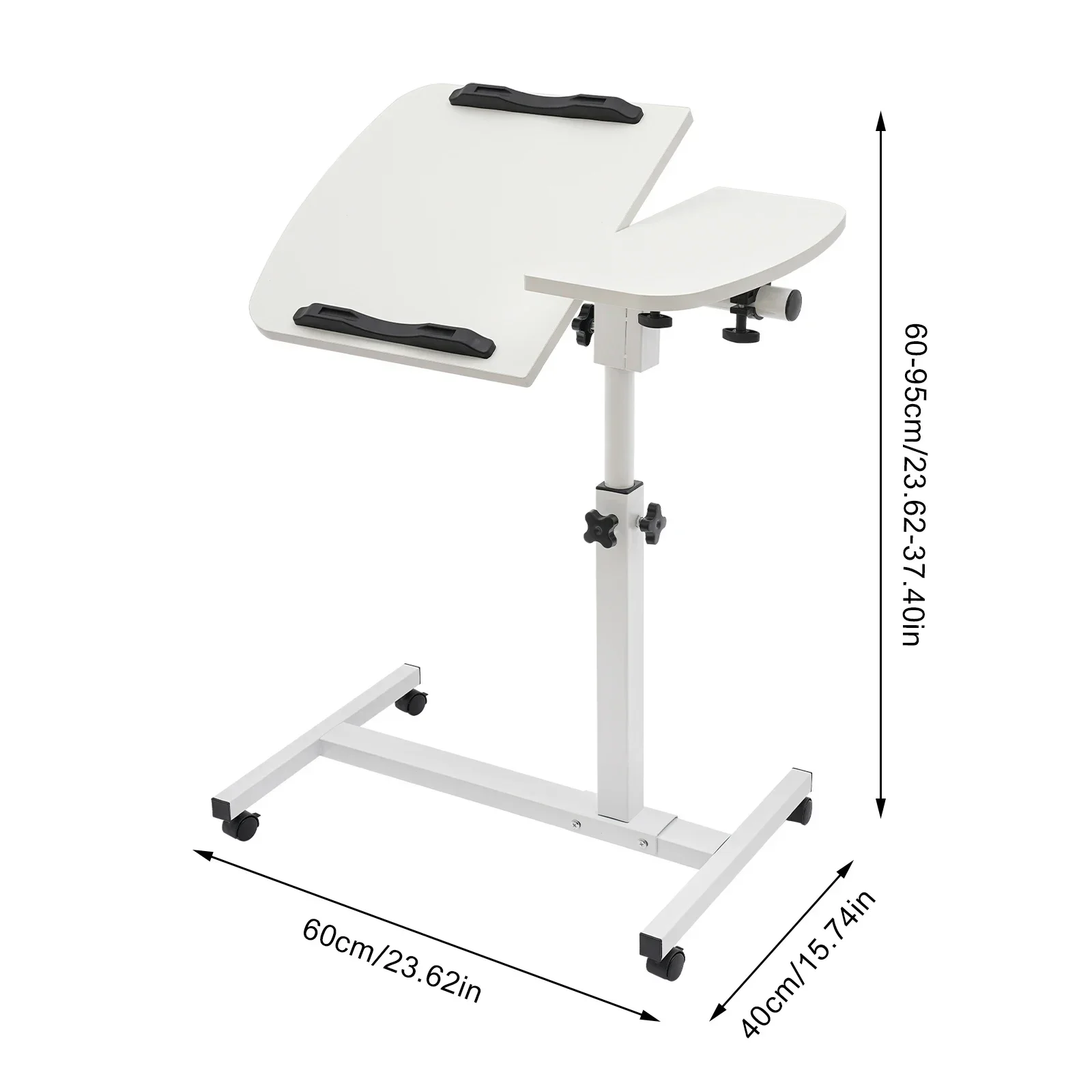 NEW 90°Folded Office Laptop Table Mobile Workstation,Small Mobile Standing Desk,Height-Adjustable Desk for Home Office