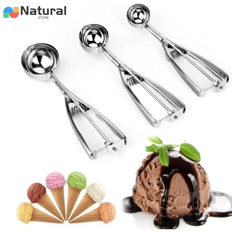Ice Cream Scoop Stainless Steel Ice Cream Scoop Ball Digger Handmade Ice Cube Mold Easy Demoulding Kitchen Accessories Tray Mold ice cream scoop