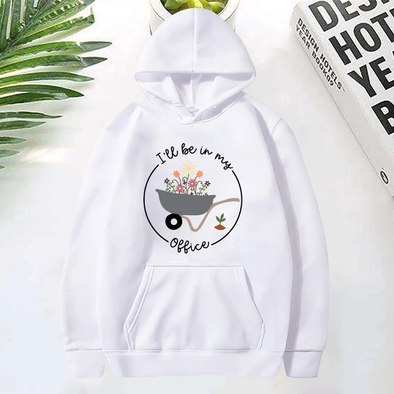 

Funny I'Ll Be In My Office Plant Print Hoodie Fashion Women Casual Pullover Hoodies Ladies Sweatshirt