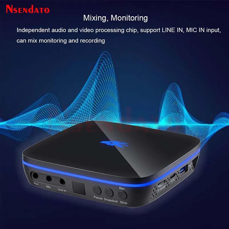 4K HDMI VGA YPbPr Analog Capture Box StandAlone Camera HDMI RCA VGA YPbPr Analog Screen Video Recorder Capture VHS Card Box