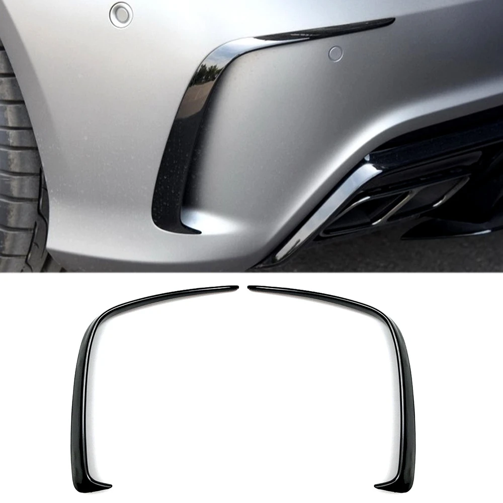 1 Pair Car Rear Bumper Splitter Spoilers Canard for Mercedes for Benz W176 A200 A250 A45 AMG 2013-