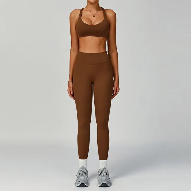 2Pcs Yoga Sets Sportswear Women Gym Set Workout Clothes High Waist Leggings Yoga Shorts Sports Bra Short Sets Fast Dry Summer 4