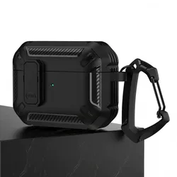 Enhanced Protective Case with Security Lock and Hook - AirPods 4 (Black)