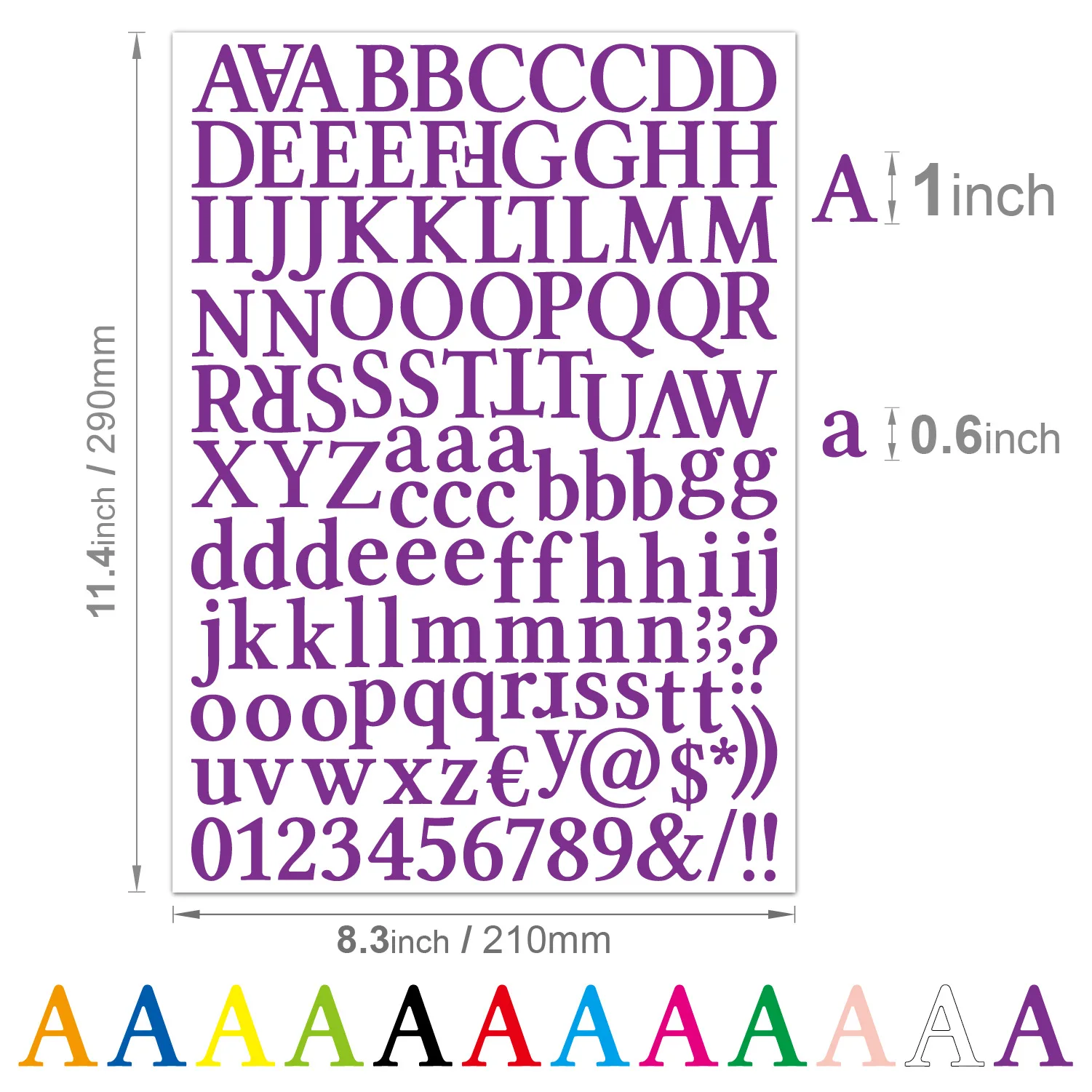 Vibrant Alphabet & Number Stickers for Creative Journaling and Crafting