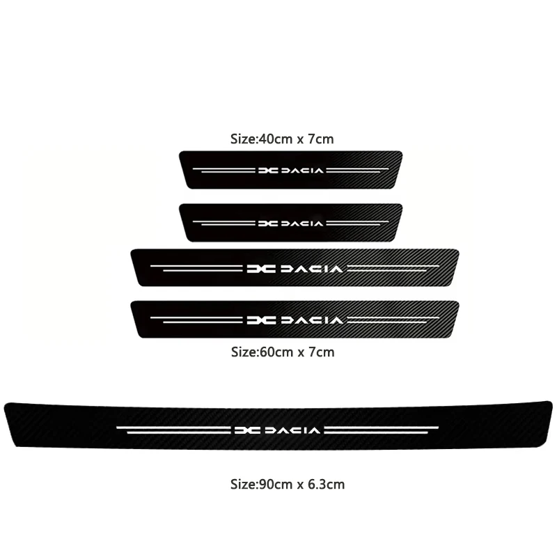Carbon Fiber Car Door Sill Anti-Stepping Protector Stickers - Set of 1/4/5 Pieces