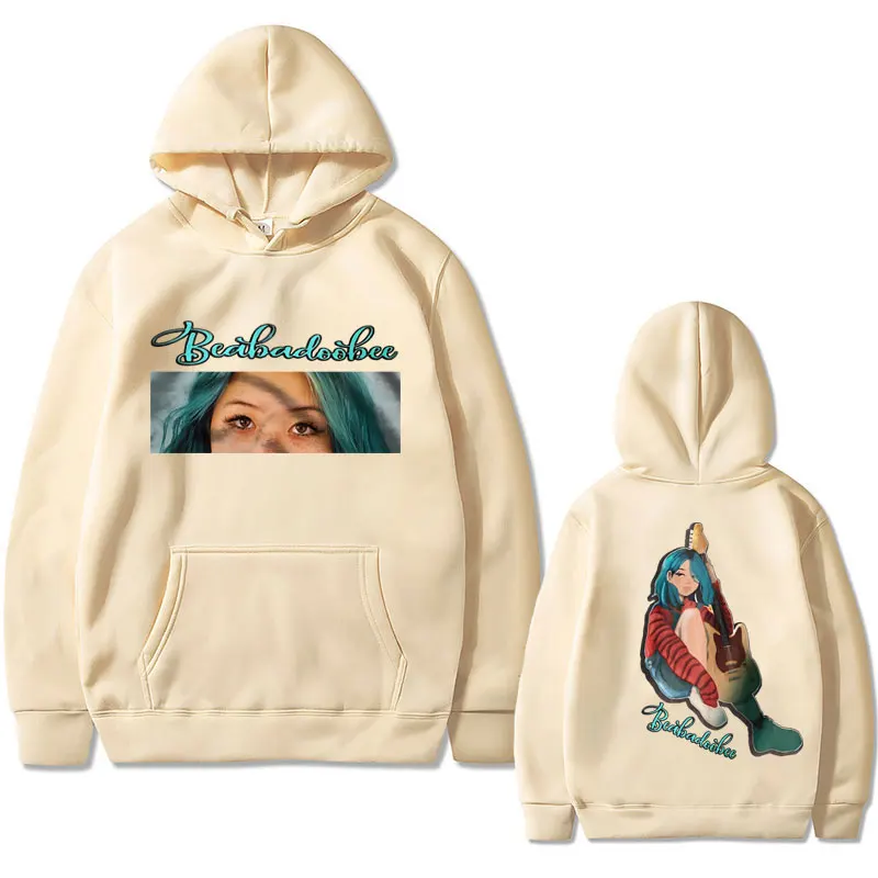 Singer Beabadoobee Double Sided Print Hoodie Men Women's Vintage Causal Pullover Sweatshirt Male Fashion Oversized Long Sleeve