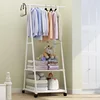 Simple Clothes Hanger, Hat Rack, Floor Mounted Clothes Rack, Triangular Folding Bedroom, Household, Indoor Hanging Bag, Clothes 1