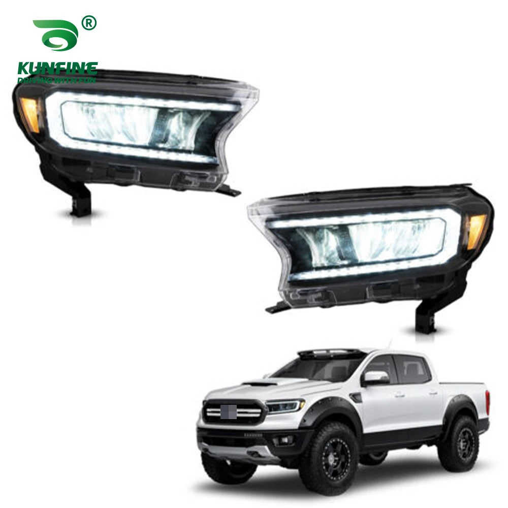 Kunfine Car Styling Car Headlight Assembly Per Ford Ranger 2015-Up Led Head Lamp Car Tuning Light Parts Plug And Play