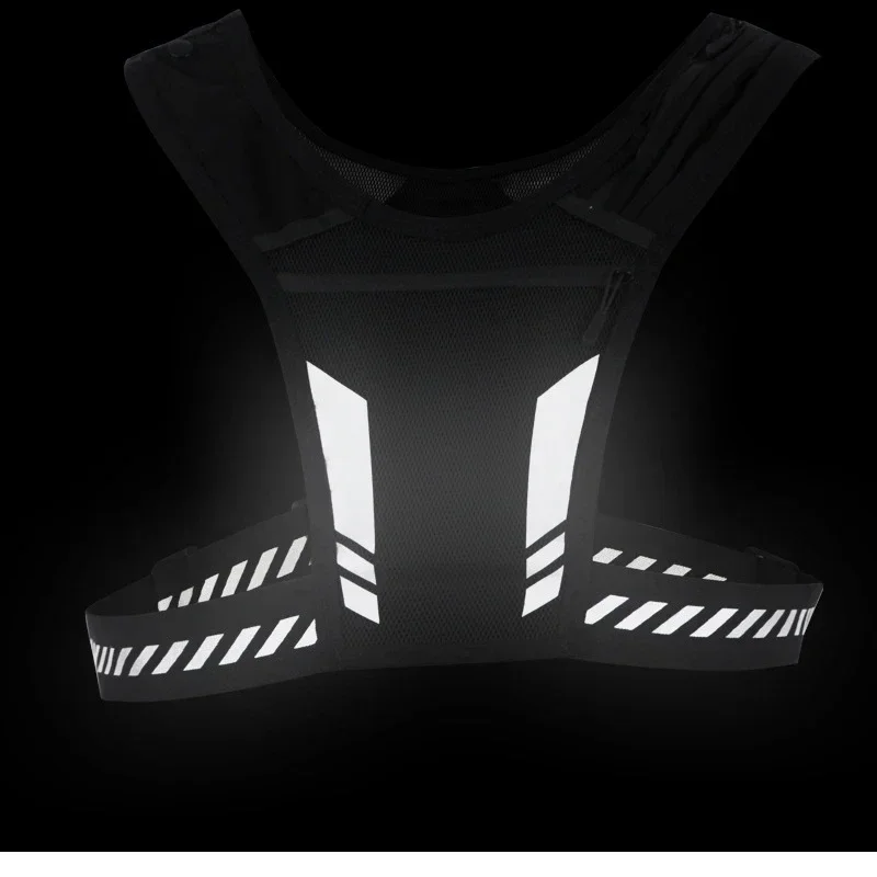 Reflective Running Backpack Lightweight Sports Running Cycling Vest Mobile Phone Cards Bag Men and Women Jogging Fitness Vest 5