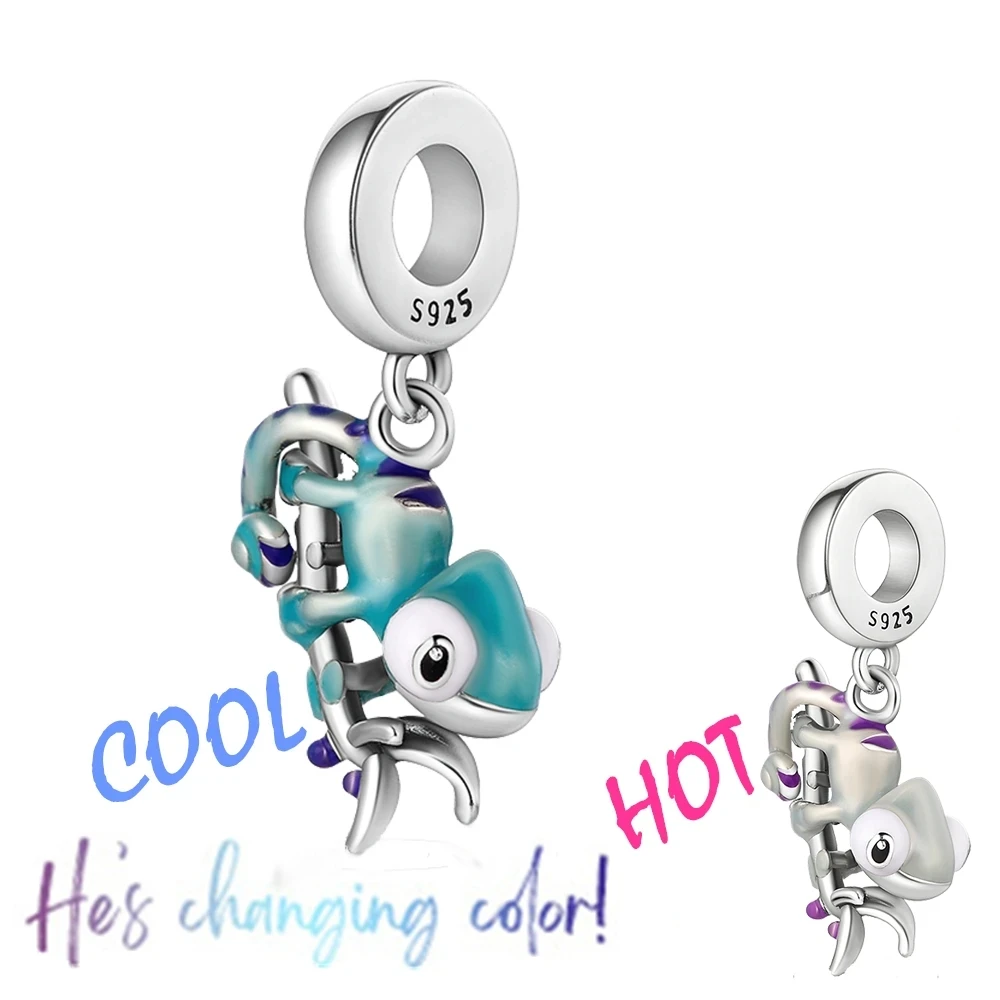 2022 New Fashion Silver 925 Charm Chameleon Bead Pandent Fit Original