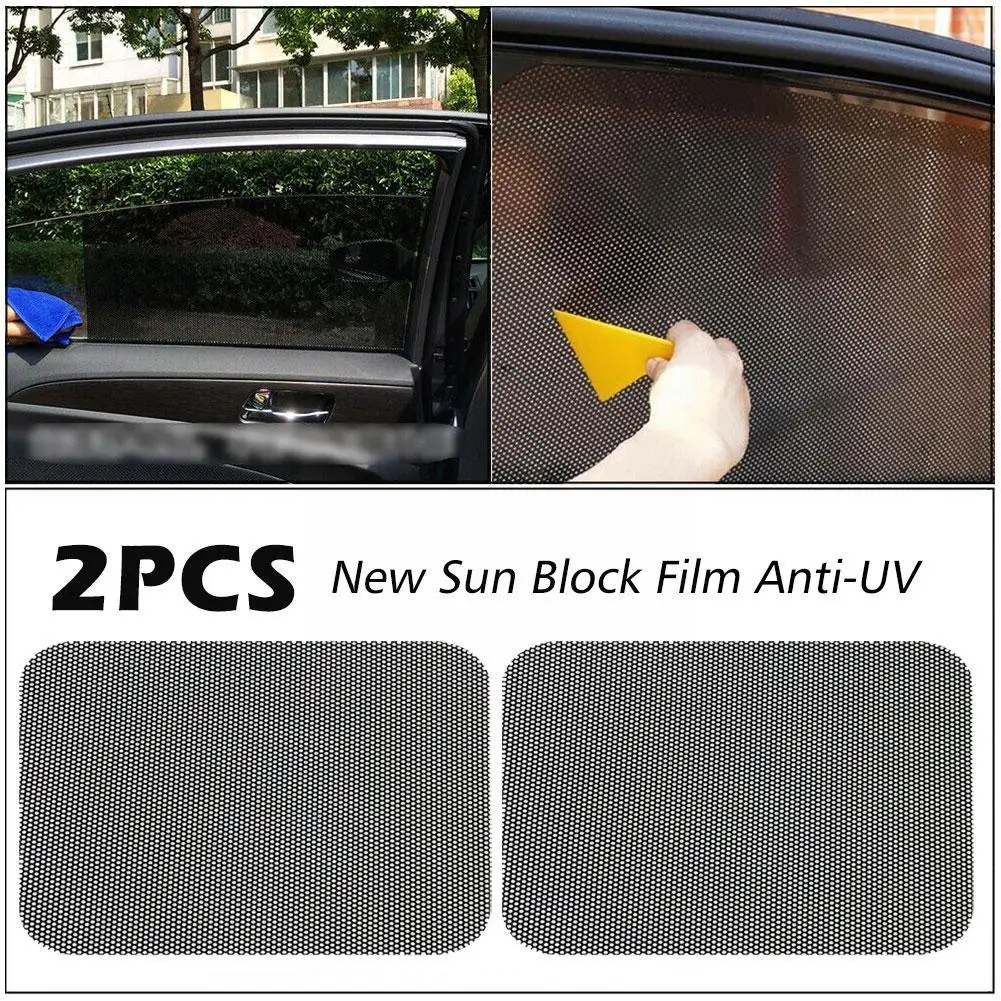 Parasol estático Anti-UV para coche, pegatinas de aislamiento de ventana, protector Solar, cortina de vidrio, 1 par, M4P8