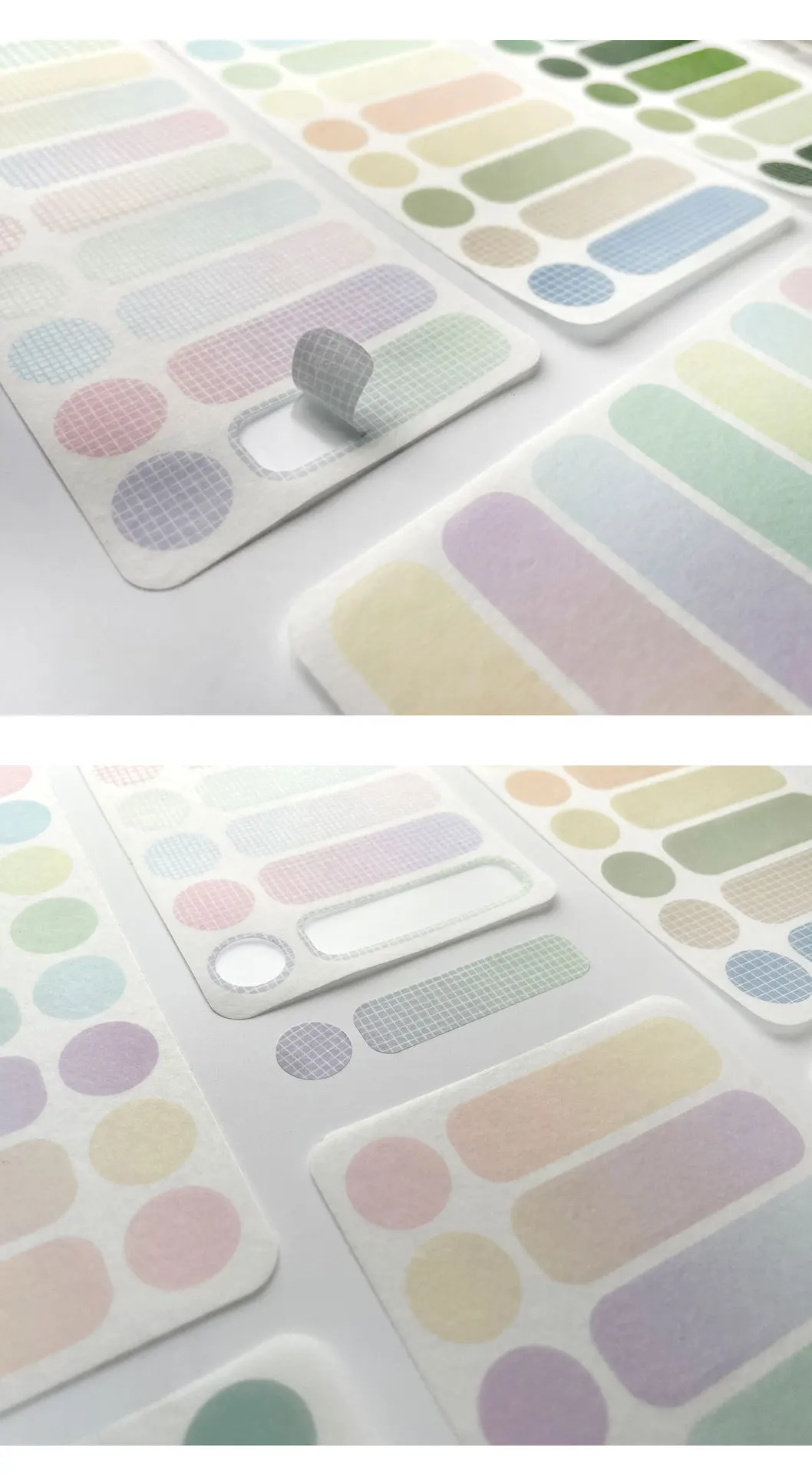 3sheets Ins Simple Solid Color Label Dot Sticker Planner Handbook DIY Basic Decoration Handmade Scrapbooking Supplies