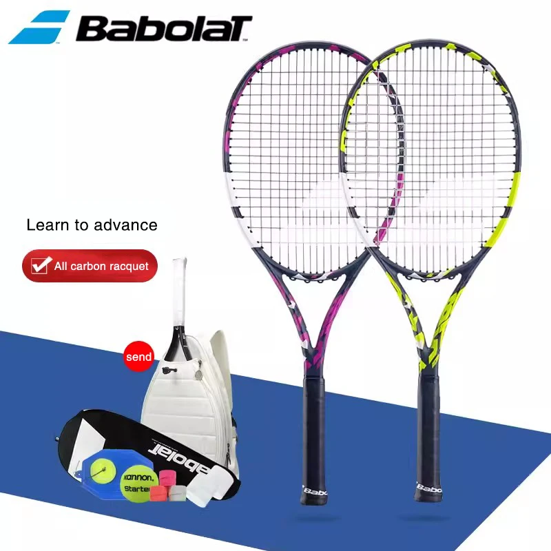 Babolat Lightweight Tennis Racquet Carbon Adult Training Women Men Non-Slip Equipment Racket Professional Padel withBackpack Bag