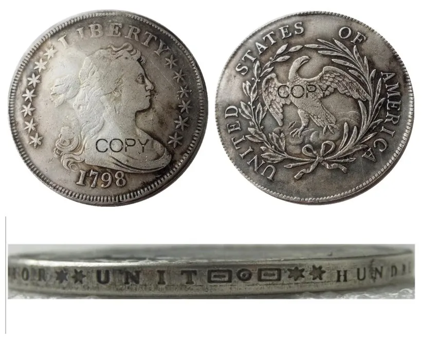 

US 1798 Liberty Dollar Silver Plated Copy Coin