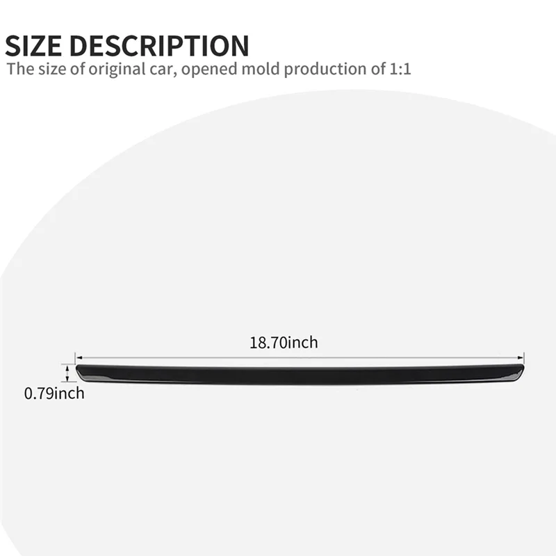 AMEXIAOXU 3번째 브레이크 라이트 커버 스모크드, 지프 그랜드 체로키 2021-2024용, 후면 세 번째 브레이크 램프 가드 트림 외부 교체품